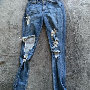 Distressed jeans
